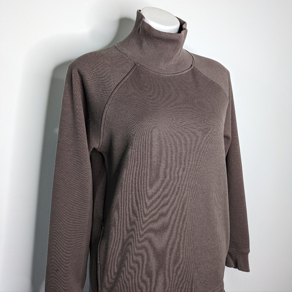 Athleta brown turtleneck long sleeve sweatshirt S - Picture 4 of 11